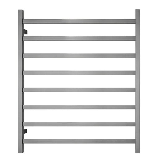 Premium Gunmetal Heated Towel Rack 8 Bars Square Design Au