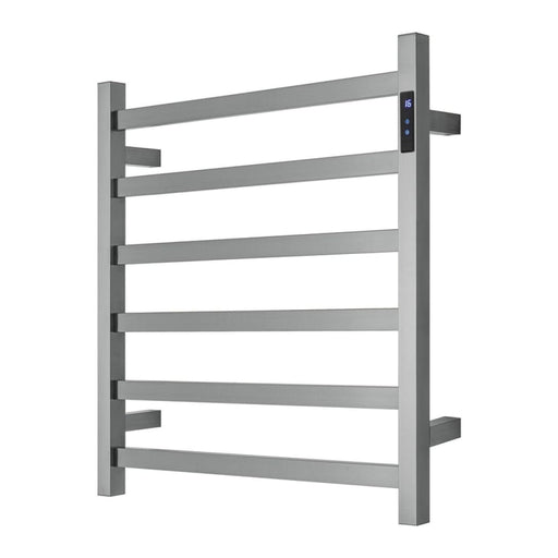 Premium Gunmetal Heated Towel Rack With Led Control 6 Bars