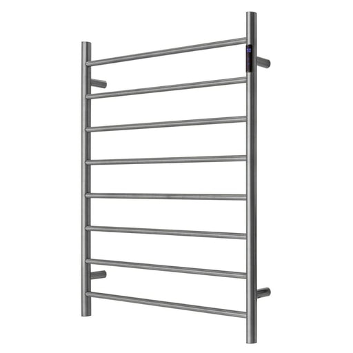 Premium Gunmetal Heated Towel Rack With Led Control 8 Bars