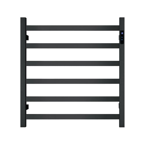 Premium Matte Black Heated Towel Rack With Led Control 6