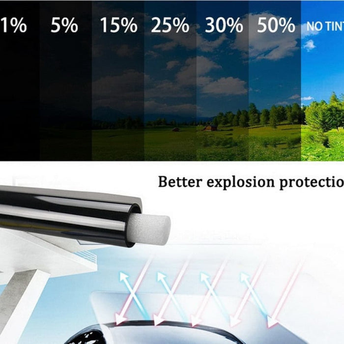 Privacy Heat Blocking Vinyl Silver Glass Film Roll Stickers