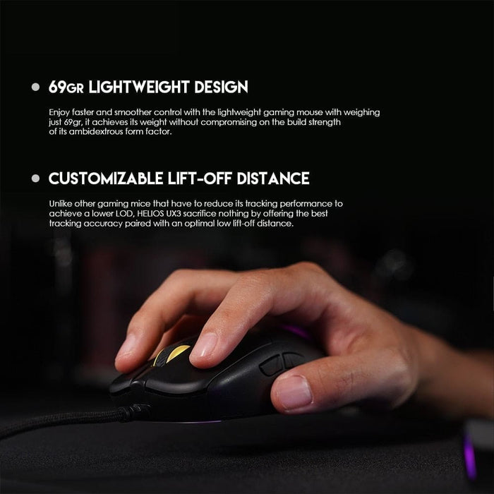 Ux3 Profession Gaming Mouse Pixart 3389 16000dpi 1000hz Rgb