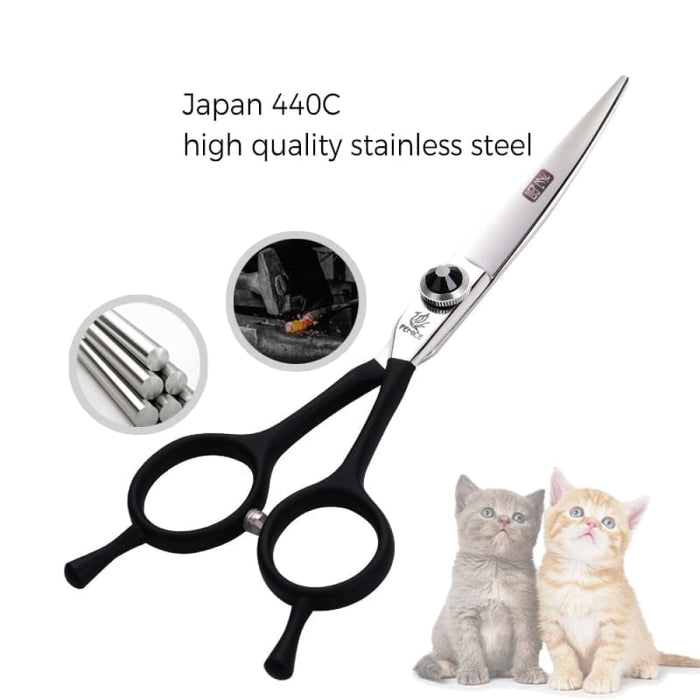 Professional 5.5 Inch Pet Grooming Curved Scissors For Dog