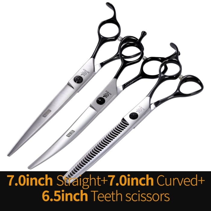 Professional 6.5 6.75 7 7.5 Inch Pet Scissors Set Kits