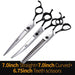 Professional 6.5 6.75 7 7.5 Inch Pet Scissors Set Kits