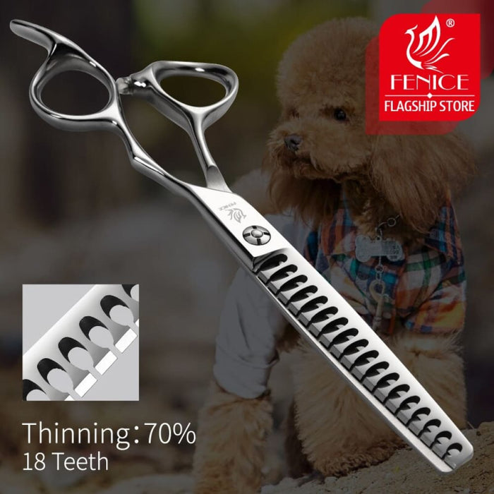 Professional 6.5 Inch Fish Bone Pet Thinning Scissors