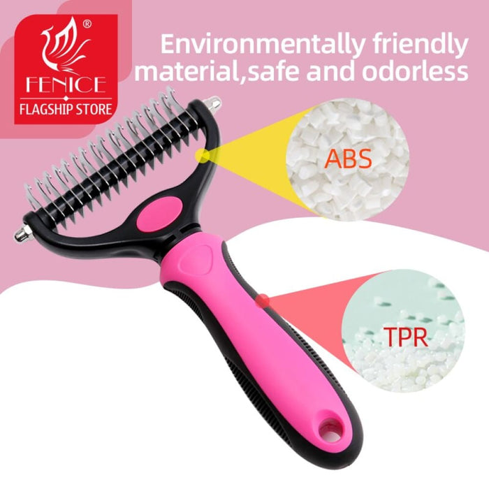 Professional Dog Comb Rake 2 In 1 Safe Double-sided