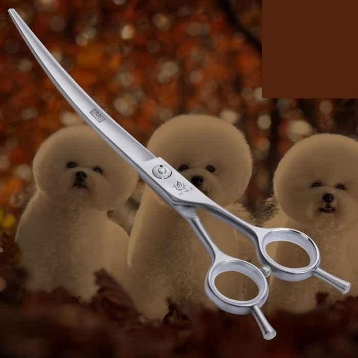 Professional Pet Dog Grooming Scissors Curved Shears 7.5