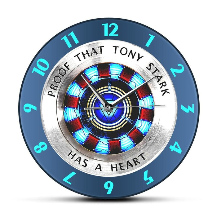 Proof That Tony Stark Has a Heart Arc Reactor Wall Clock