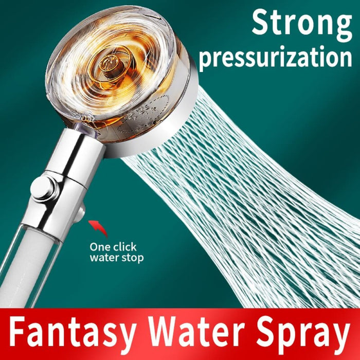 Propeller Shower Head Rainfall High Preassure Water Saving