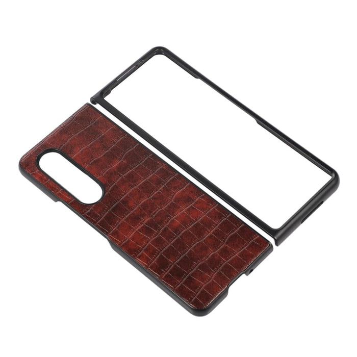 Pu Leather Crocodile Texture Fold 4 Phone Case