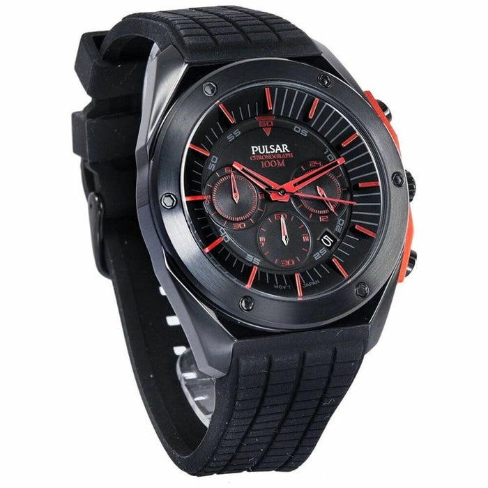 Pulsar Pt3463x1 Men’s Quartz Watch Black 45 Mm