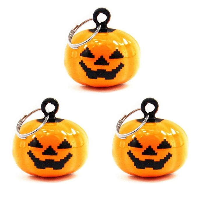 Pumpkin Shape Jingle Bells Copper Charms Pet Necklace