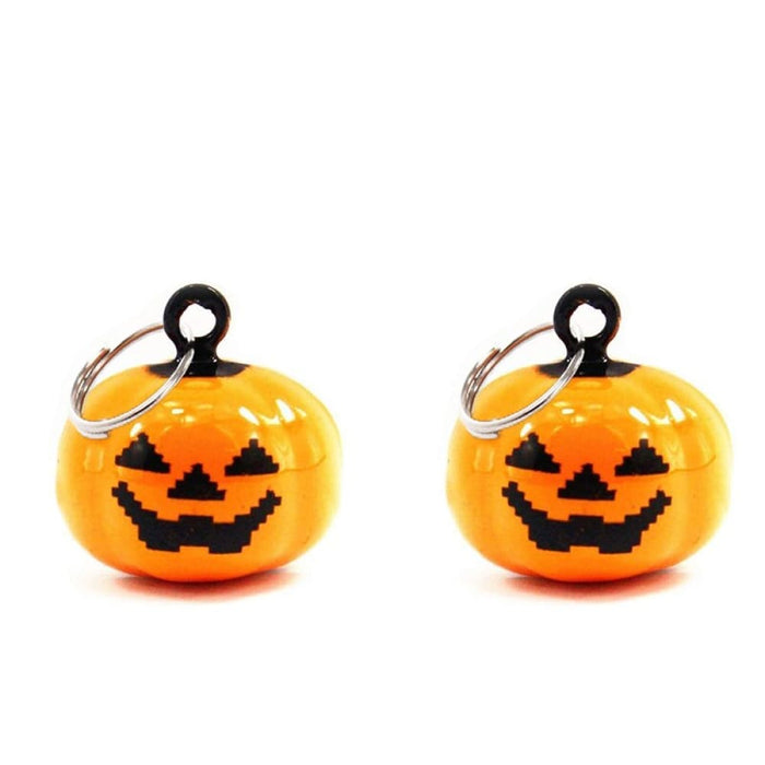 Pumpkin Shape Jingle Bells Copper Charms Pet Necklace