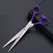 Purple 6.75 Inch Pet Dogs Gromming Scissors Straight Shears