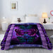 Purple And Blue Butterfly Throw Blanket For Kids Adults