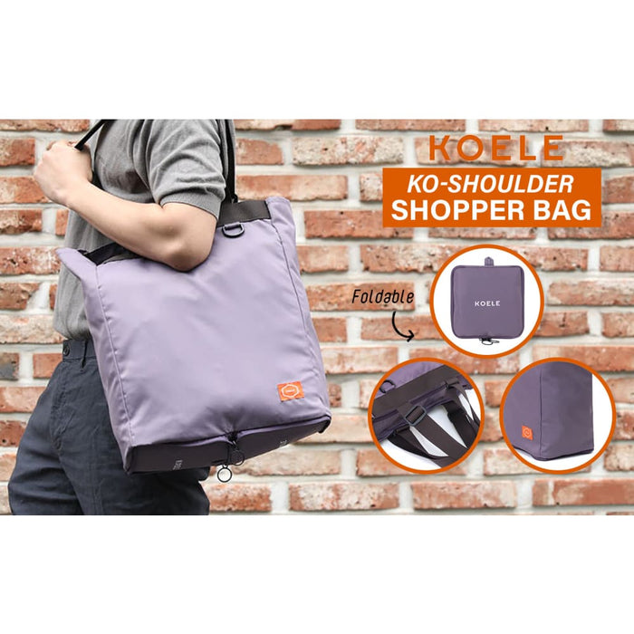 Purple Shopper Bag Tote Foldable Travel Laptop Grocery