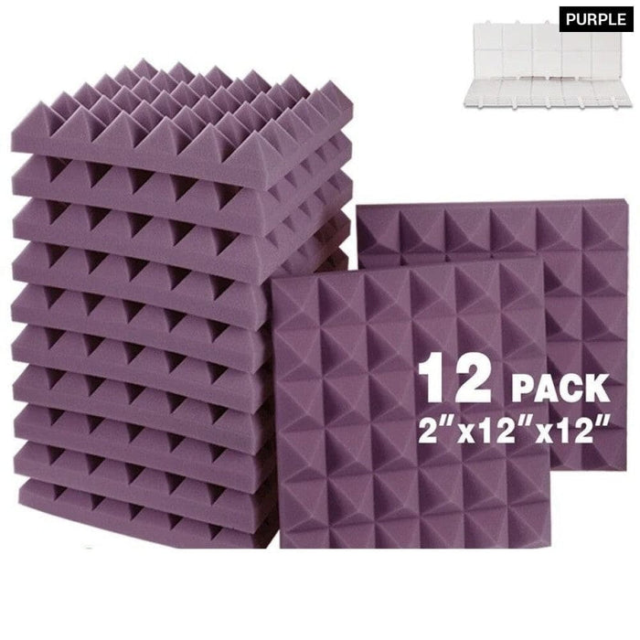 Pyramid Soundproof Foam 12 Pcs Acoustic Studio Sound