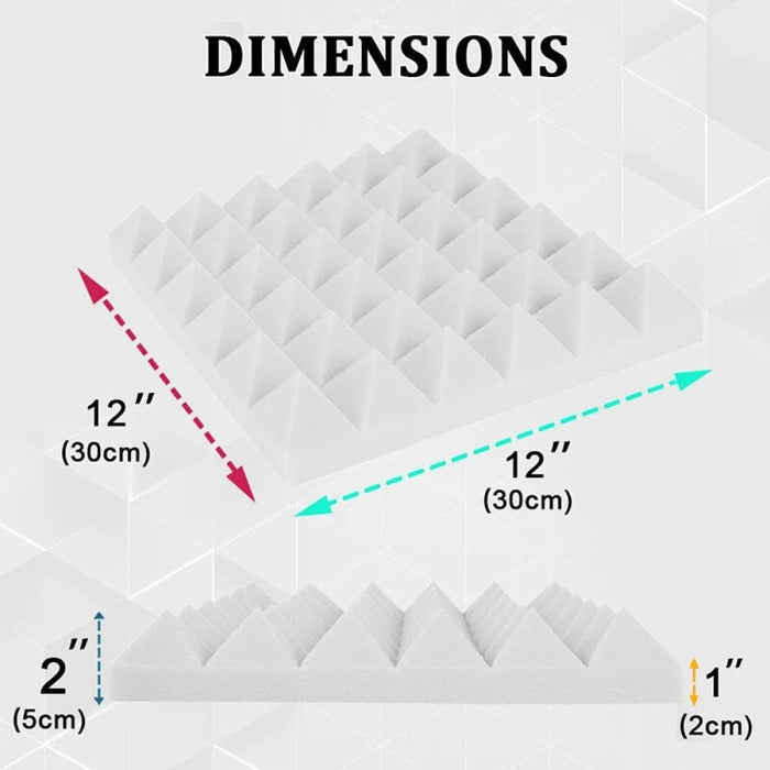 Pyramid Studio Acoustic Foam Panel 6 12 24 Pcs For Music
