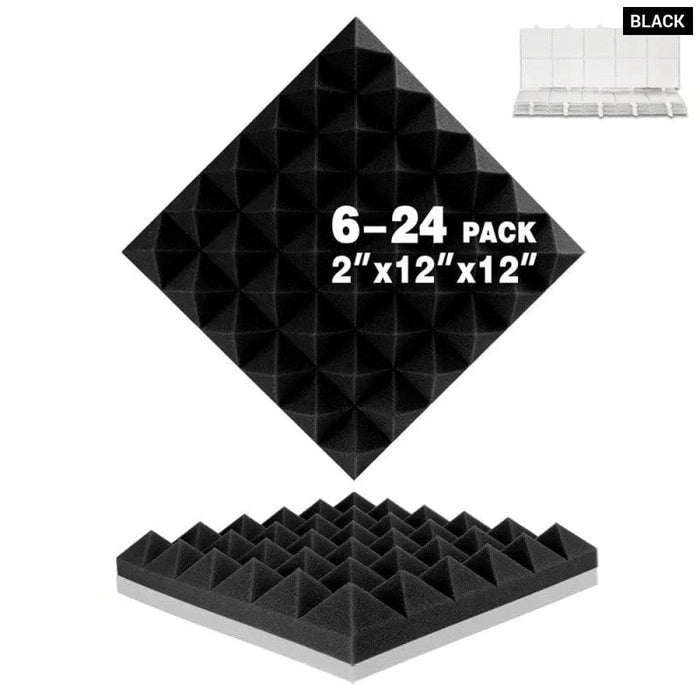 Pyramid Wall Soundproof Foam 6 12 24 Pcs Sound Treatment