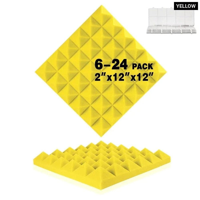 Pyramid Wall Soundproof Foam 6 12 24 Pcs Sound Treatment