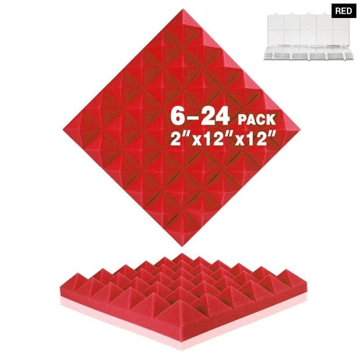 Pyramid Wall Soundproof Foam 6 12 24 Pcs Sound Treatment