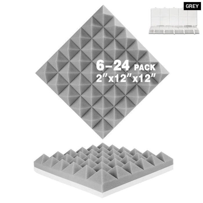 Pyramid Wall Soundproof Foam 6 12 24 Pcs Sound Treatment