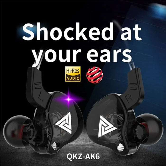 Qkz Ak6 Copper Driver Hifi Wired Earphone Race Sport