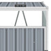 Quadruple Garbage Bin Shed Grey 286x81x121 Cm Steel Alxnl