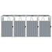 Quadruple Garbage Bin Shed Grey 286x81x121 Cm Steel Alxnl