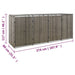 Quadruple Wheelie Bin Shed Grey 274x80x117 Cm Poly Rattan