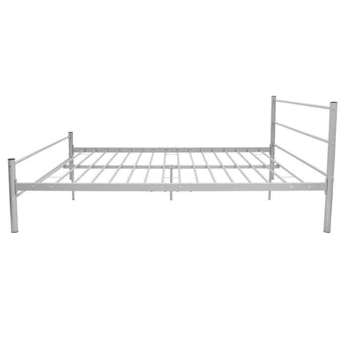 Queen Size Bed Frame Grey Metal Xaiana