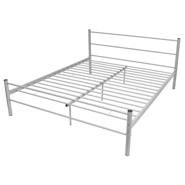 Queen Size Bed Frame Grey Metal Xaiana
