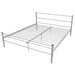 Queen Size Bed Frame Grey Metal Xaiana