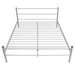 Queen Size Bed Frame Grey Metal Xaiana