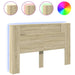 Queen Size Headboard Cabinet With Led Sonoma Oak