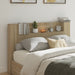 Queen Size Headboard Cabinet With Led Sonoma Oak