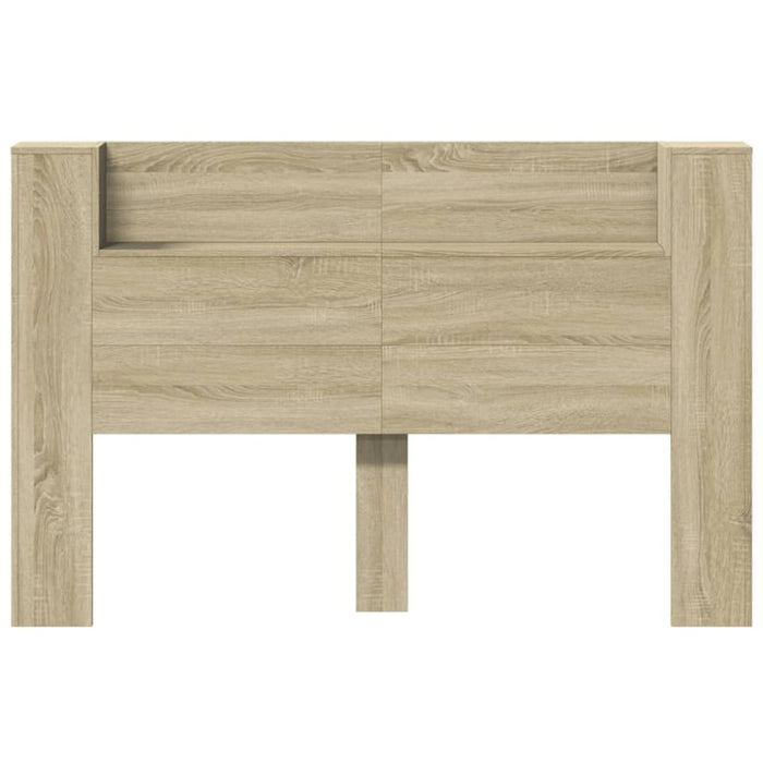 Queen Size Headboard Cabinet With Led Sonoma Oak