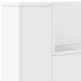 Queen Size Headboard Cabinet With Led White 160x16.5x103.5