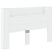 Queen Size Headboard Cabinet With Led White 160x16.5x103.5