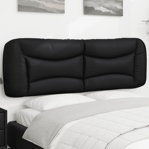 Queen Size Headboard Cushion Black 152 Cm Faux Leather