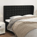 Queen Size Headboard With Ears Black 163x23x118/128 Cm Faux