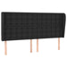 Queen Size Headboard With Ears Black 163x23x118/128 Cm Faux