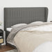 Queen Size Headboard With Ears Dark Grey 163x23x118/128 Cm