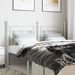 Queen Size Metal Headboard White 152 Cm Tiaaxx