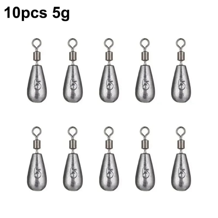 Quick Release Fishing Weight Sinker 10pcs10g Soft Bait