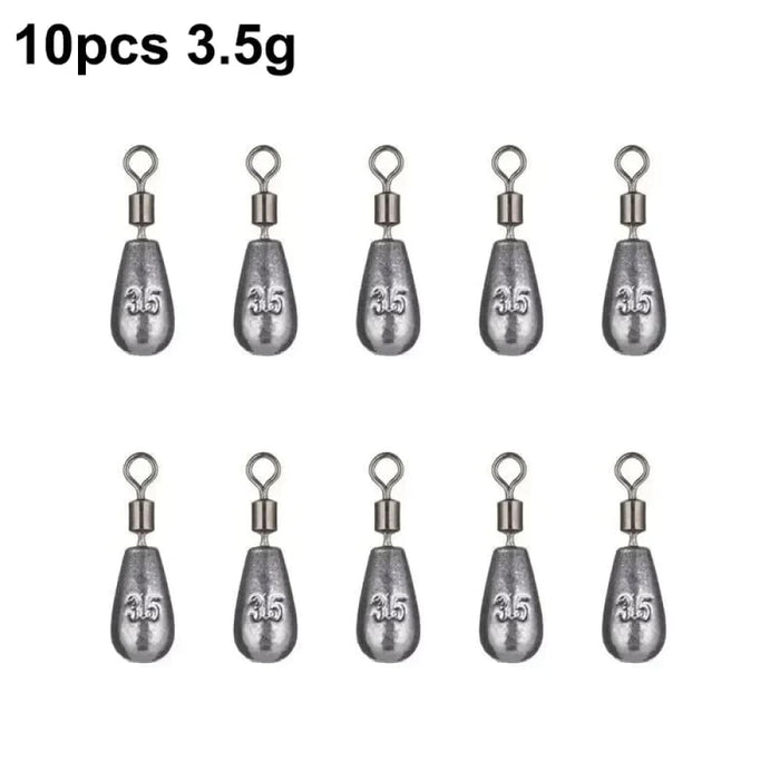 Quick Release Fishing Weight Sinker 10pcs10g Soft Bait