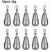 Quick Release Fishing Weight Sinker 10pcs10g Soft Bait