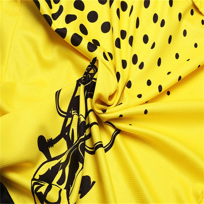 Quick-dry Yellow Spandex Cycling Jersey