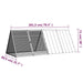 Rabbit Cage Anthracite 201.5x80.5x71 Cm Galvanised Steel